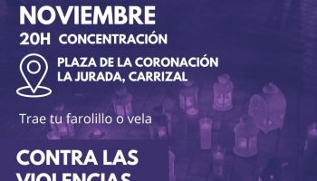 Poster 25 noviembre violencia de género fotografía violeta - 2